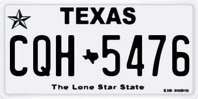 TX license plate CQH5476