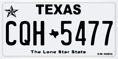 TX license plate CQH5477