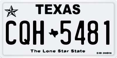TX license plate CQH5481