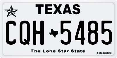 TX license plate CQH5485
