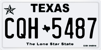 TX license plate CQH5487