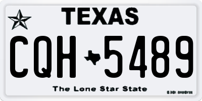 TX license plate CQH5489
