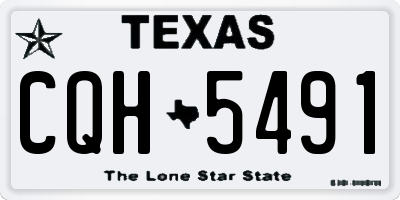 TX license plate CQH5491