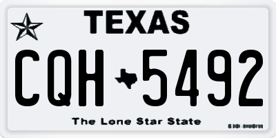 TX license plate CQH5492