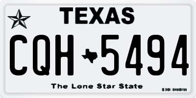 TX license plate CQH5494