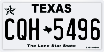 TX license plate CQH5496