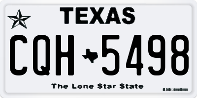 TX license plate CQH5498