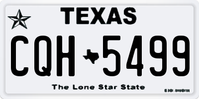 TX license plate CQH5499