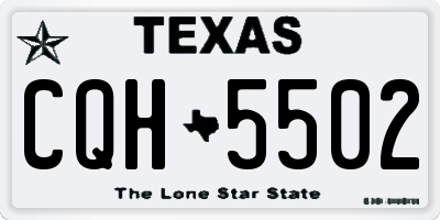 TX license plate CQH5502