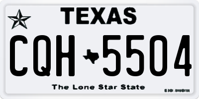 TX license plate CQH5504
