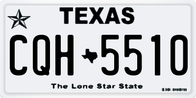 TX license plate CQH5510