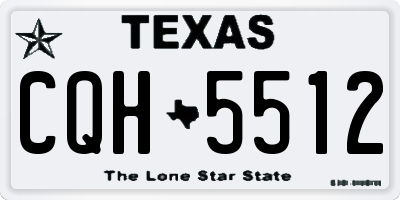 TX license plate CQH5512