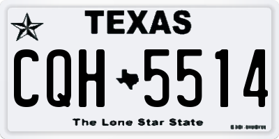 TX license plate CQH5514