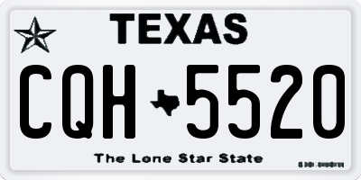 TX license plate CQH5520