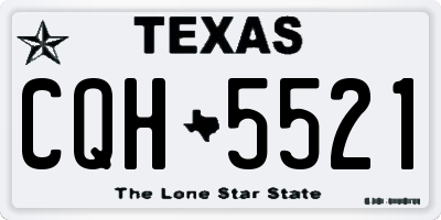 TX license plate CQH5521