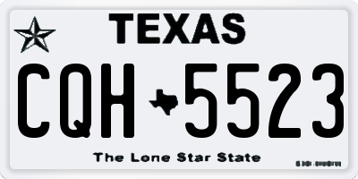 TX license plate CQH5523
