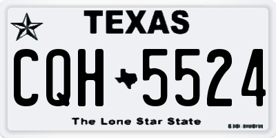 TX license plate CQH5524