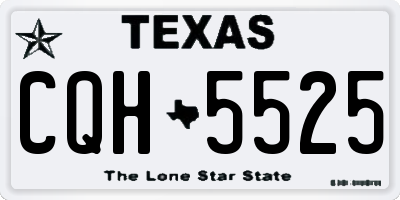 TX license plate CQH5525