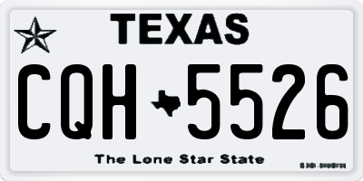 TX license plate CQH5526