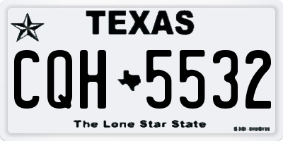 TX license plate CQH5532