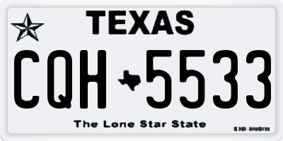 TX license plate CQH5533