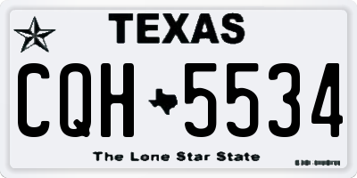 TX license plate CQH5534