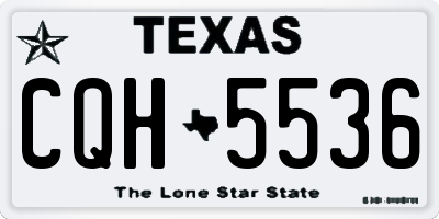 TX license plate CQH5536