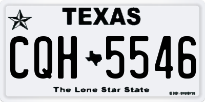 TX license plate CQH5546