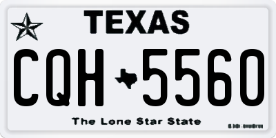 TX license plate CQH5560