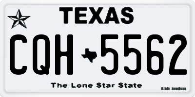TX license plate CQH5562