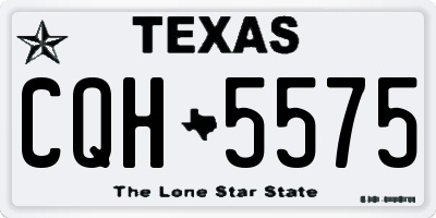 TX license plate CQH5575