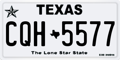 TX license plate CQH5577
