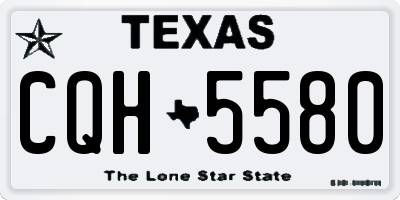 TX license plate CQH5580