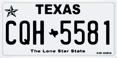 TX license plate CQH5581