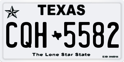 TX license plate CQH5582