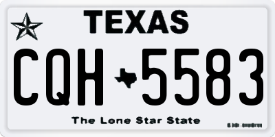 TX license plate CQH5583