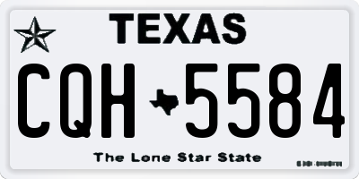 TX license plate CQH5584