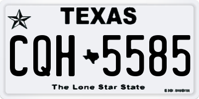 TX license plate CQH5585