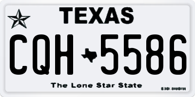TX license plate CQH5586