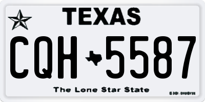 TX license plate CQH5587