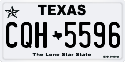 TX license plate CQH5596