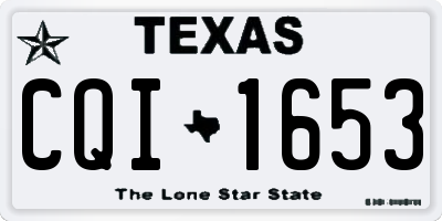 TX license plate CQI1653