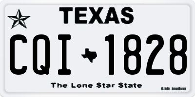 TX license plate CQI1828