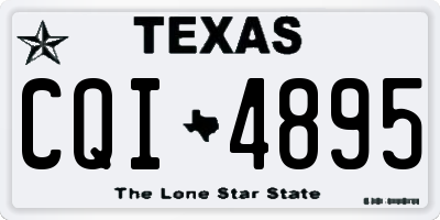 TX license plate CQI4895