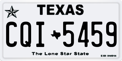 TX license plate CQI5459