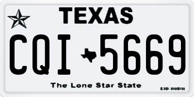 TX license plate CQI5669