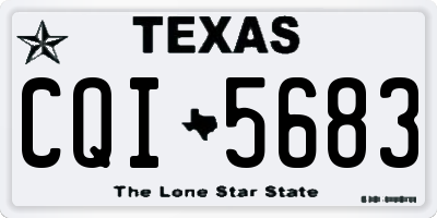 TX license plate CQI5683