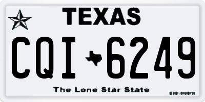 TX license plate CQI6249