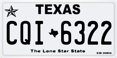 TX license plate CQI6322