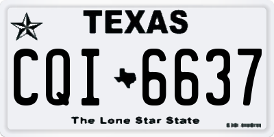 TX license plate CQI6637